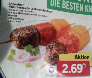 LIDL Grillmeister Hähnchenspieße